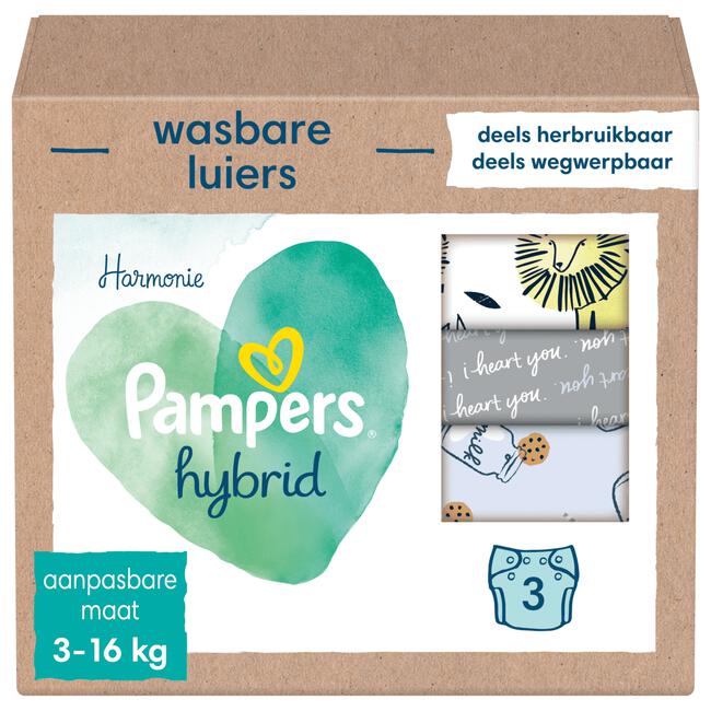 Pampers Harmonie Hybrid Wasbare Luiers 3KG-16KG 3 stuks