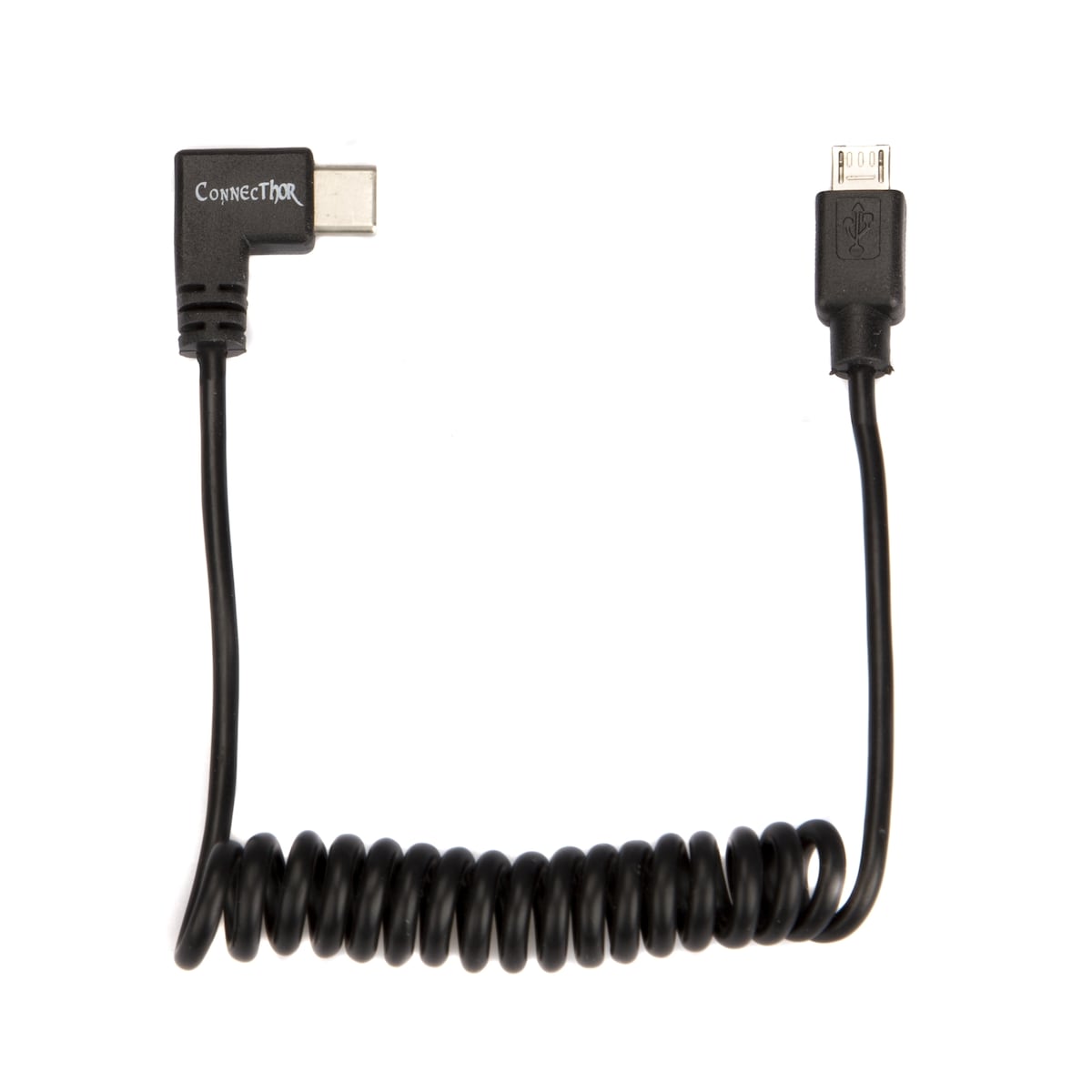 ConnecThor Cable Coiled Micro USB - USB Type C