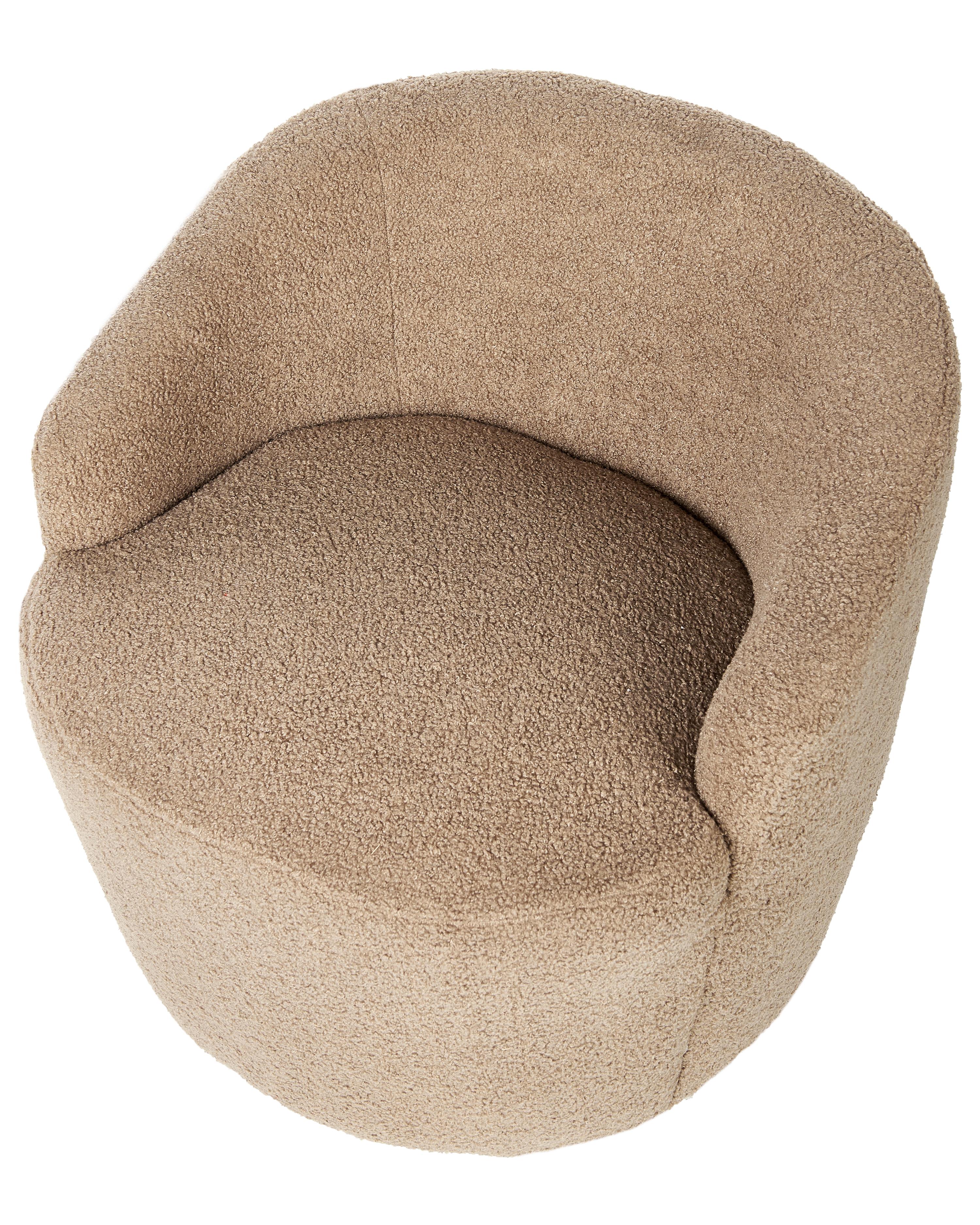 Draaifauteuil DAVIK Bouclé Taupe