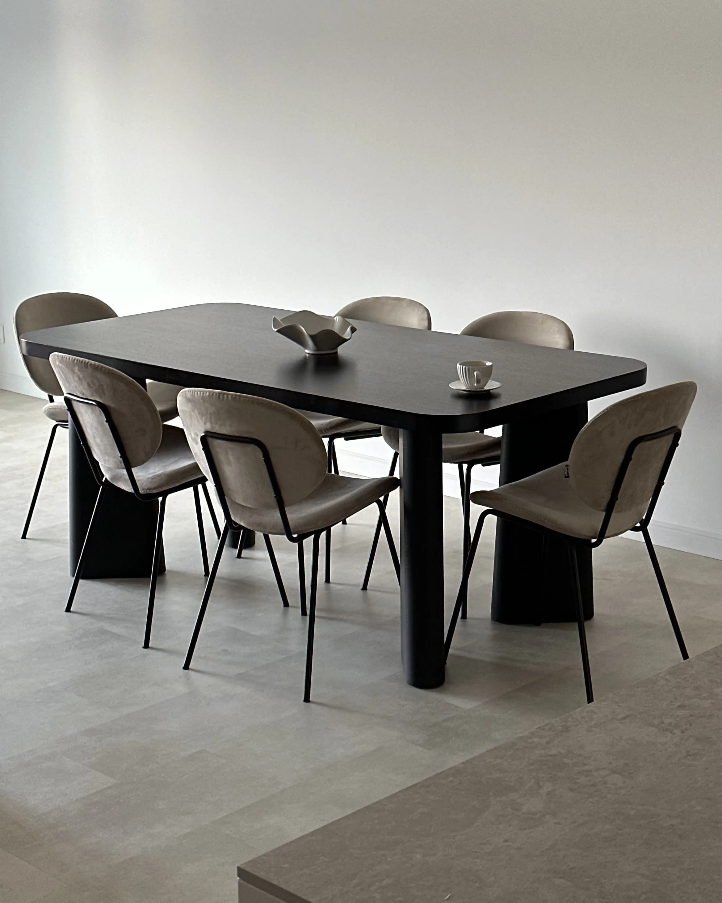 Eettafel ATLIN Zwart 90 cm 180 cm