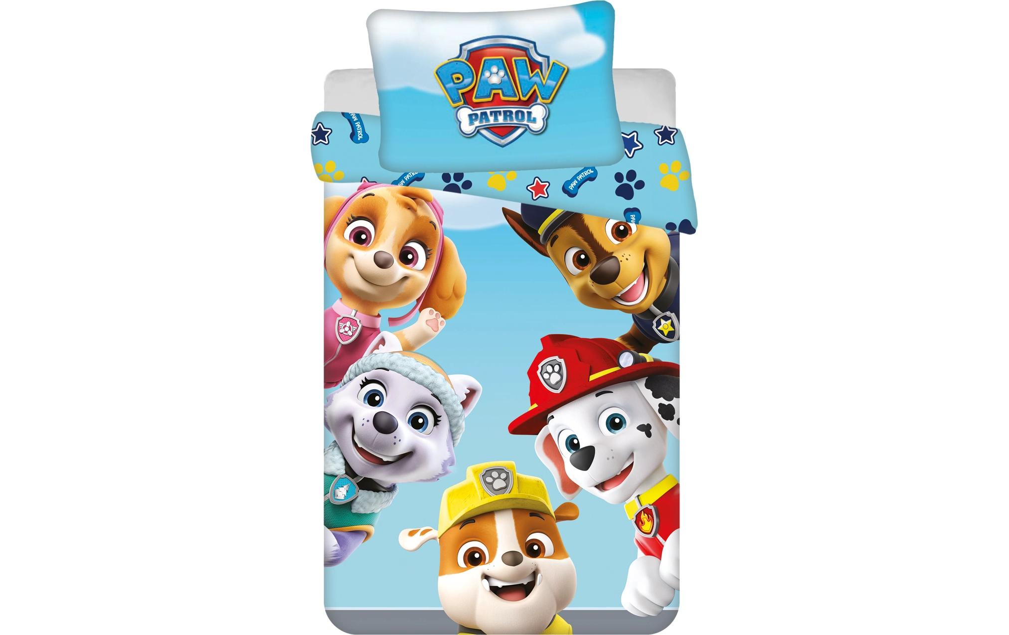 Kinderbettwäsche Paw Patrol PP327 100 x 135 cm + 40 x 60 cmBettwäscheset für ein kleineres Kinderbett