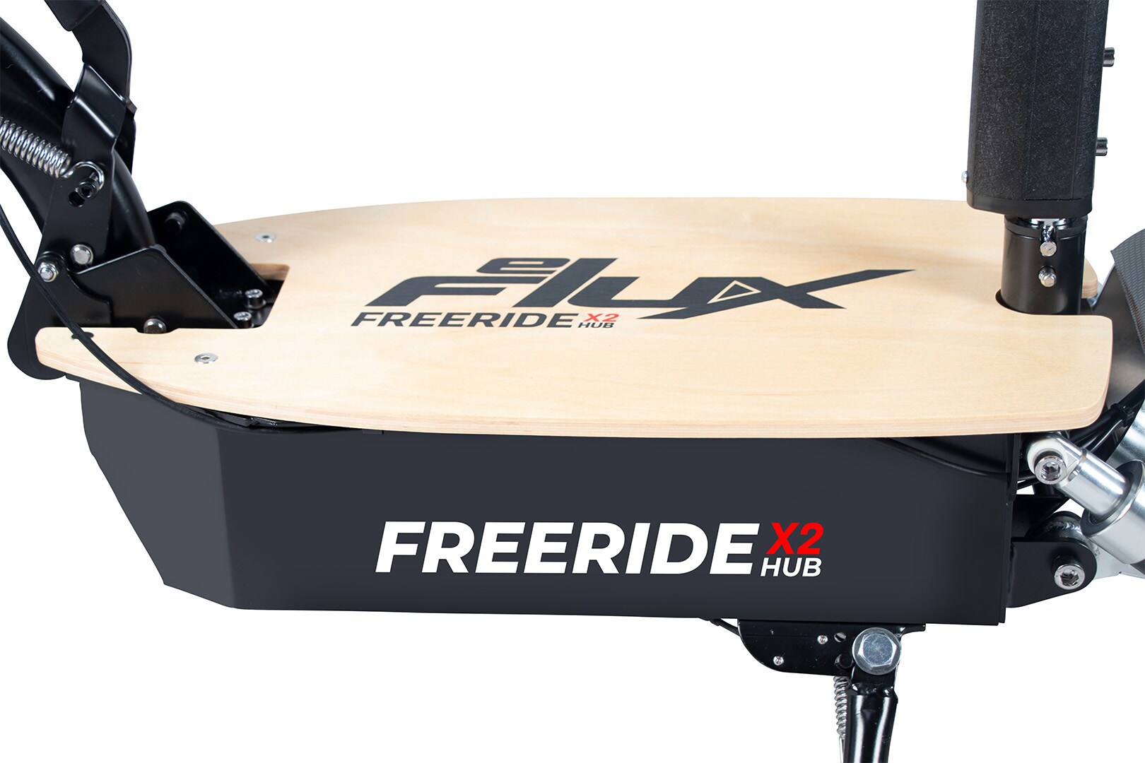 eFlux Freeride X2, E-Scooter mit Straßenzulassung, Hub-Version, Sitz, 2500 Watt, 45 km/h, Easy-Fold (Schwarz)