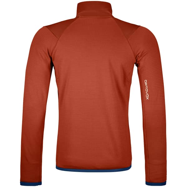 Veste polaire ski rando ORTOVOX FLEECE GRID JACKET CLAY ORANGE