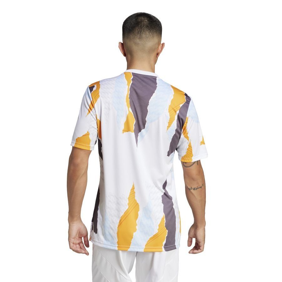 Real Madrid T-shirt d'Entraînement Avant-Match - Blanc/Crew Orange/Gris