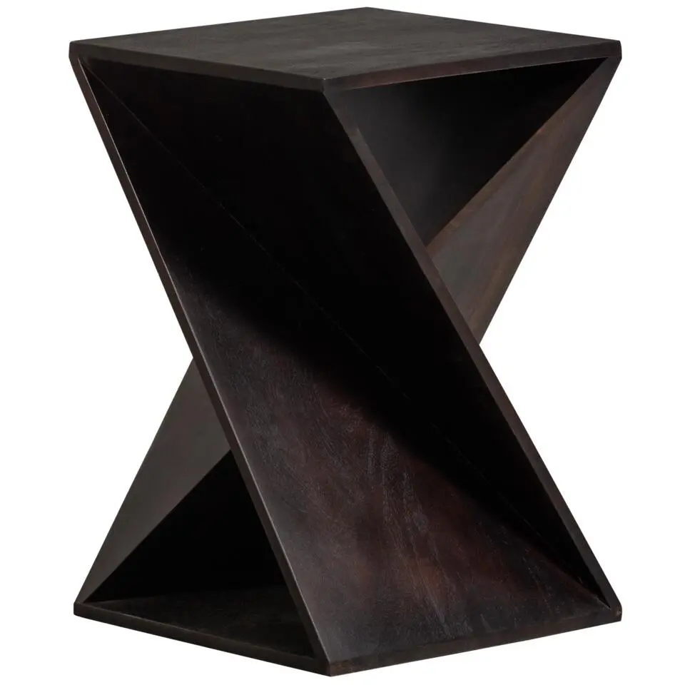 WOOOD bijzettafel Ikem - Acacia - Donkerbruin - 61x41x41 cm