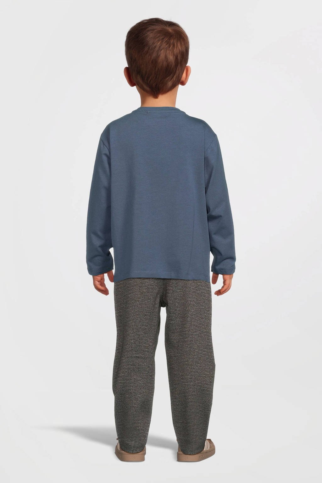 NAME IT longsleeve NMMNISA met printopdruk blauw
