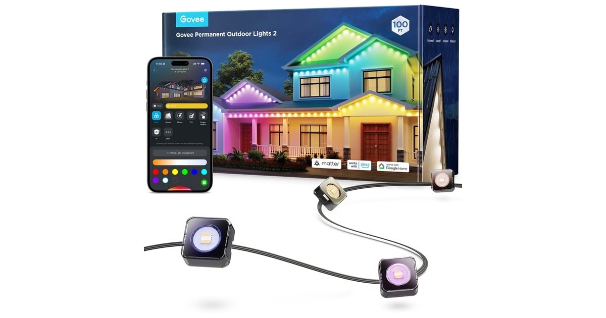 GoveePermanent Outdoor Lights 2 sfeerverlichting  (Zwart, 30 meter)