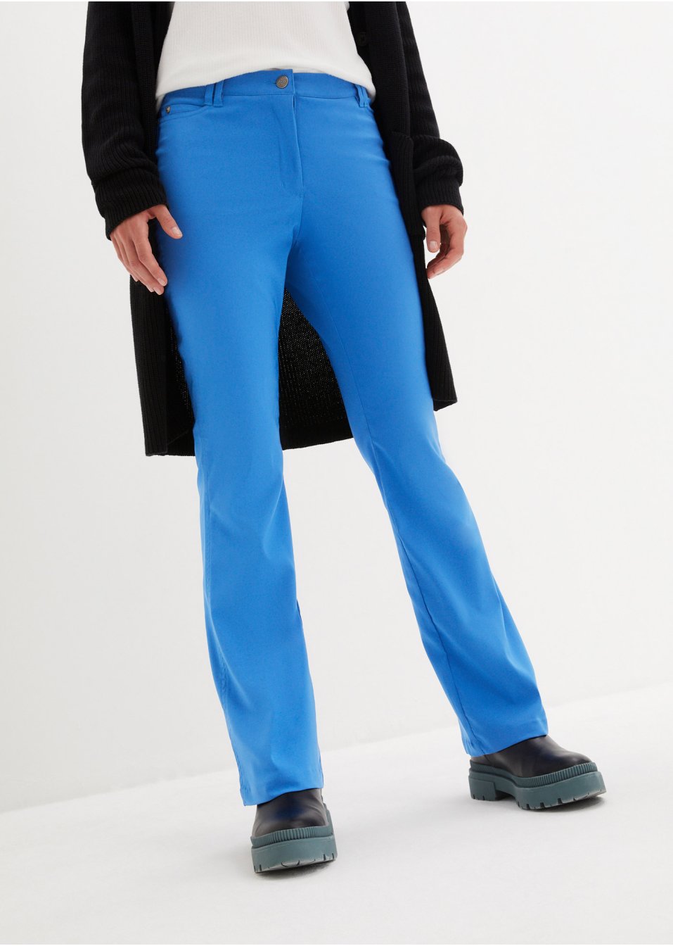 Pantalon extensible bengaline avec taille ajustable, Flared