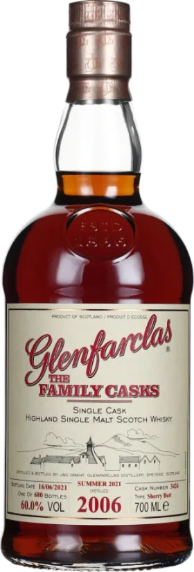 GLENFARCLAS VINTAGE 2006 FAMILY CASKS 70CL