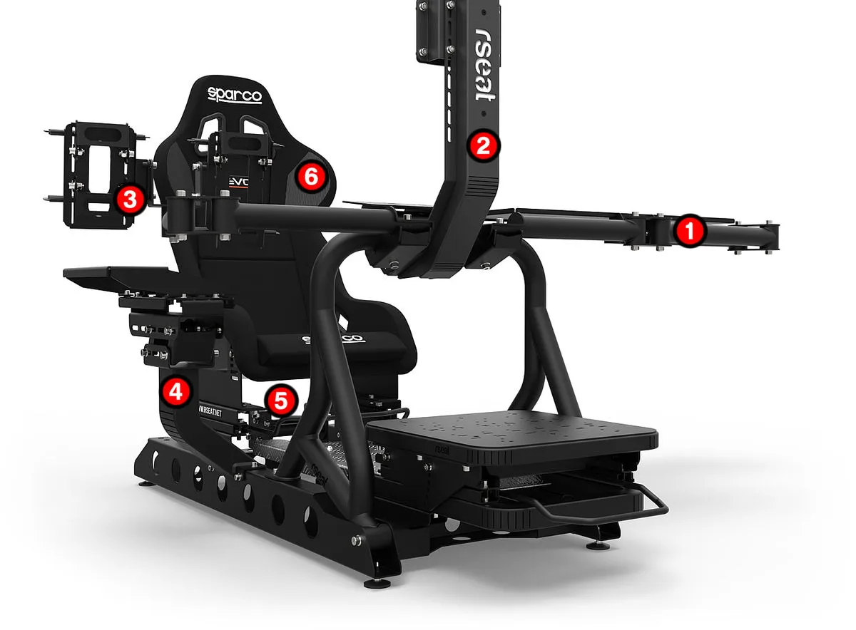 rSeat P1 Noir Sièges simulation gaming
