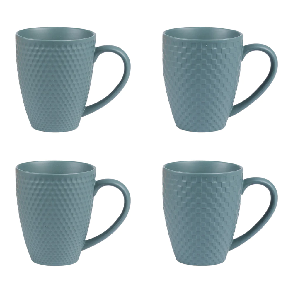 Coffret de 4 mugs Snow blue 35 cl Table passion