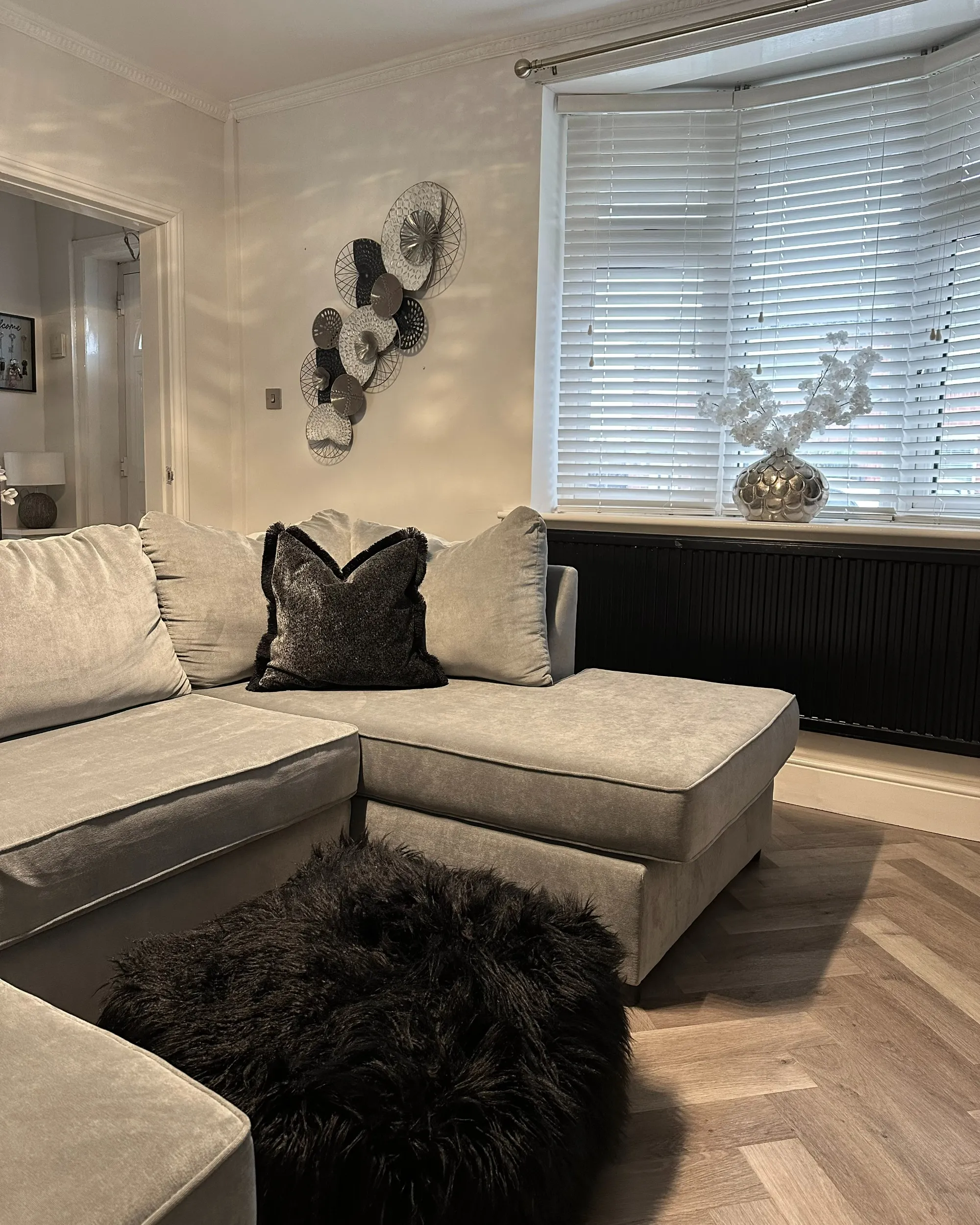 Wanddecoratie CESIUM Metaal 58 cm Zilver