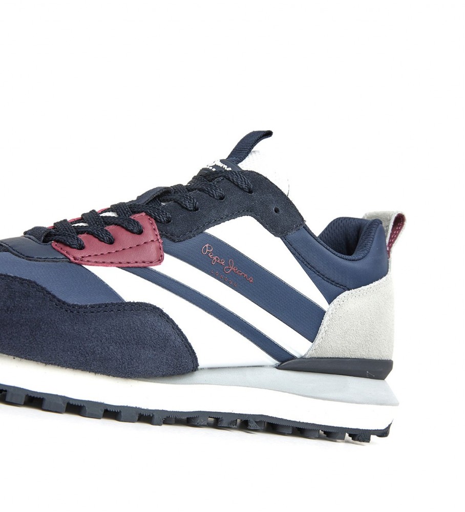 Tênis Pepe Jeans Foster Heat M em couro azul marinho