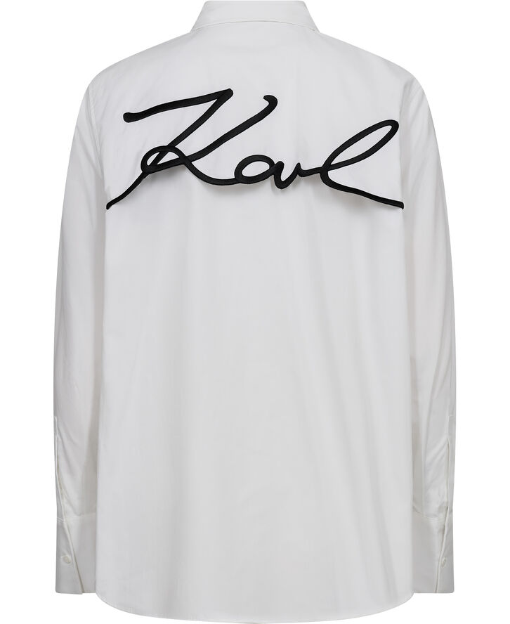 Karl Lagerfeld signature tunic shirt White
