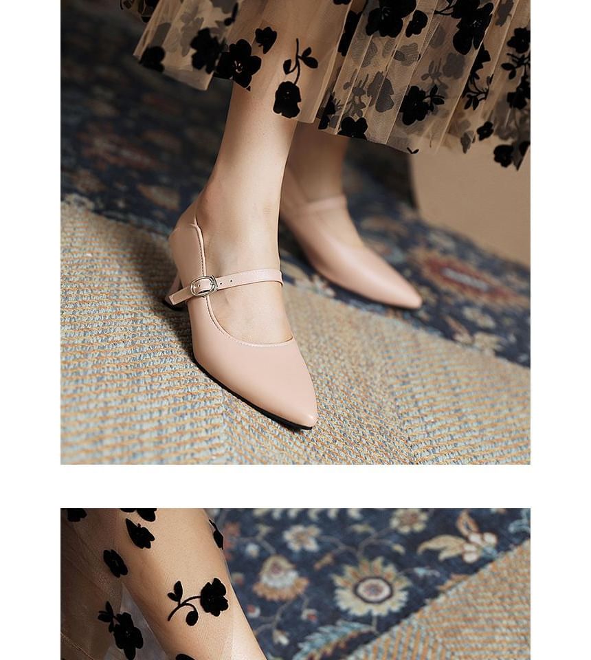 Freesia - Mary Jane pumps met puntige neus