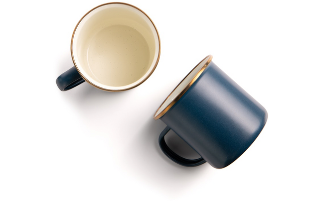 Barbones Enamel emailliertes Becherset 2 teilig 500 ml