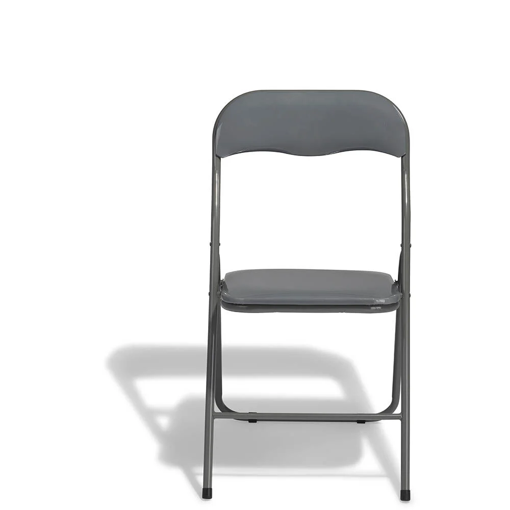 Chaise pliante Tracy métal gris anthracite