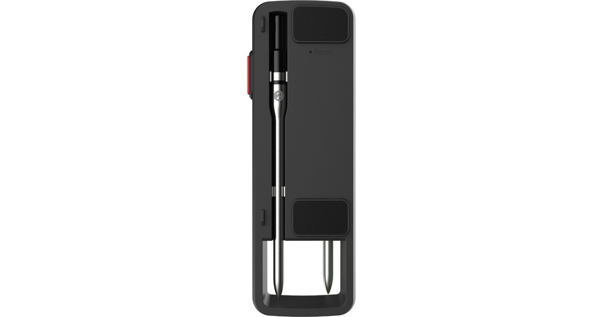 HerQsDouble Max vleesthermometer  (Zwart/rood, herQs009 | 2 draadloze probes | temperatuurbereik tot 500 °C)