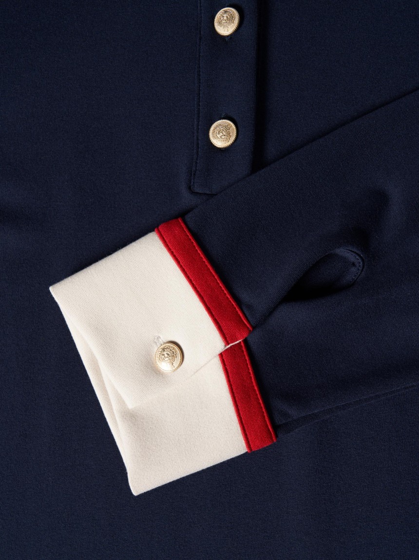 Vestido color block manga comprida