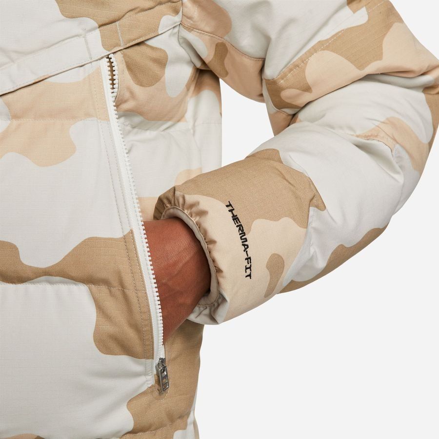 Nike Manteau d'Hiver Therma-FIT Coupe-Vent Camo - Gris/Blanc Cassé