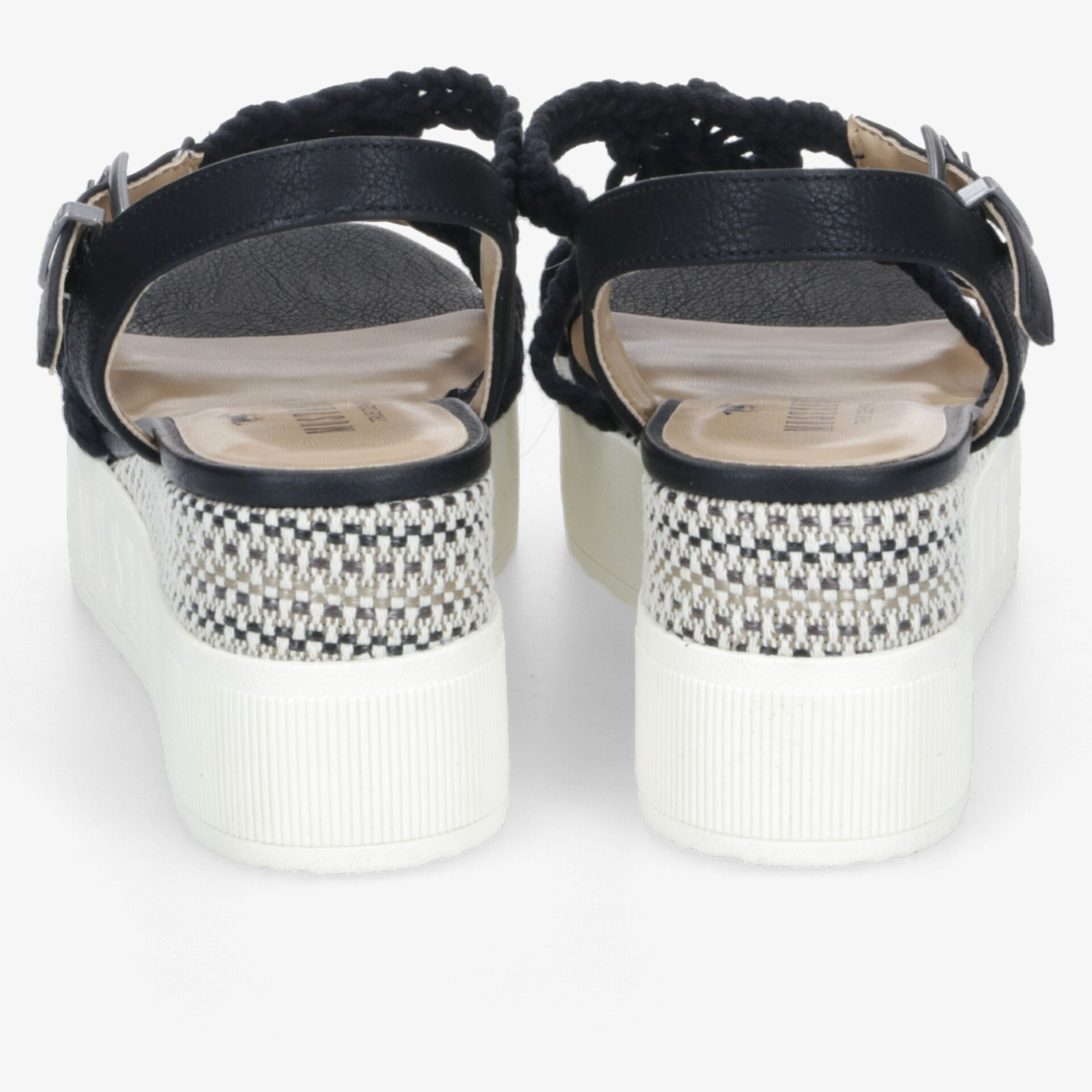 MUSTANG Damen Plateausandalen schwarz