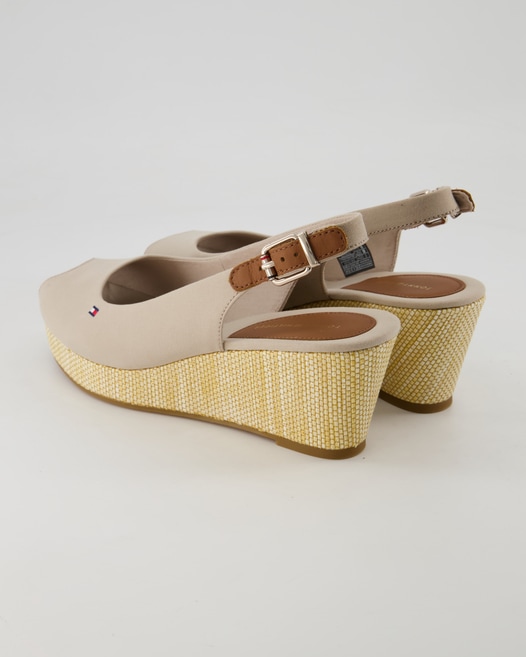 Tommy Hilfiger Iconic Elba Sling Back Sandalen in Grau