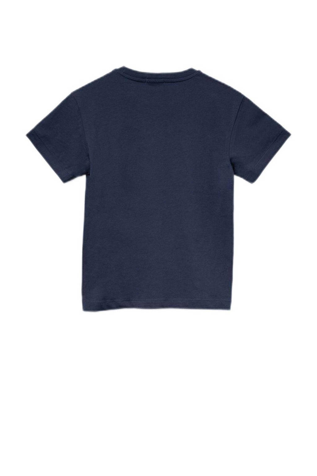 REPLAY T-shirt met printopdruk donkerblauw