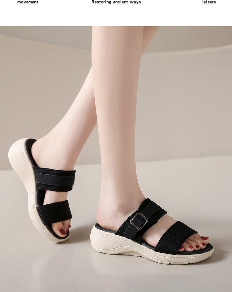 Asterisk - Platform Slide Sandalen