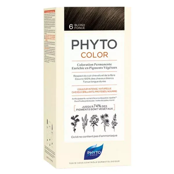 Phyto PhytoColor Coloração Permanente para Cabelo nº 6 Louro Escuro