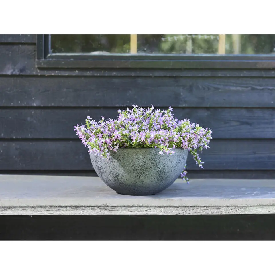 Ter Steege Bloempot schaal - kunststof - donkergrijs - D55xH23 cm