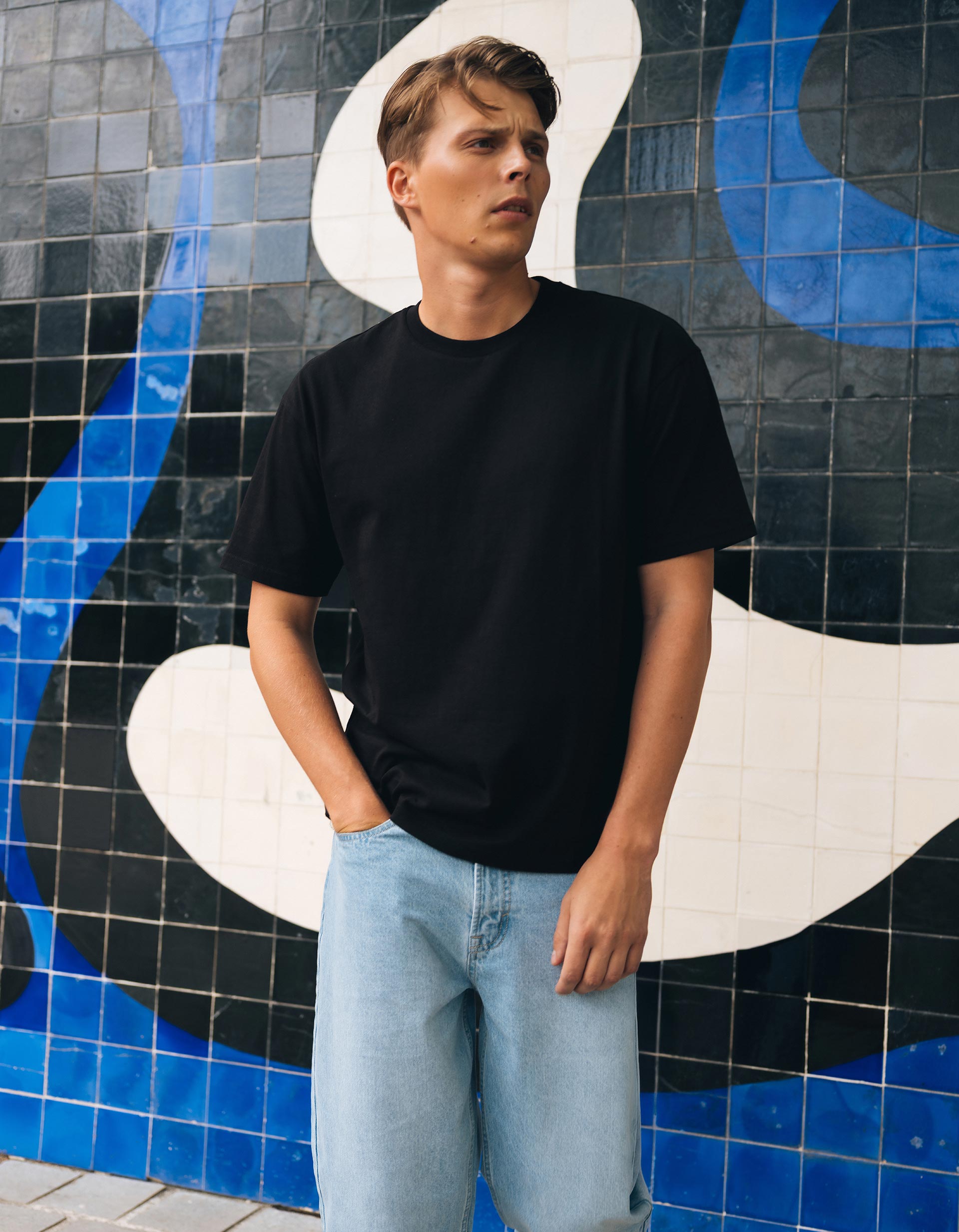 T-shirt, Homem, Preto