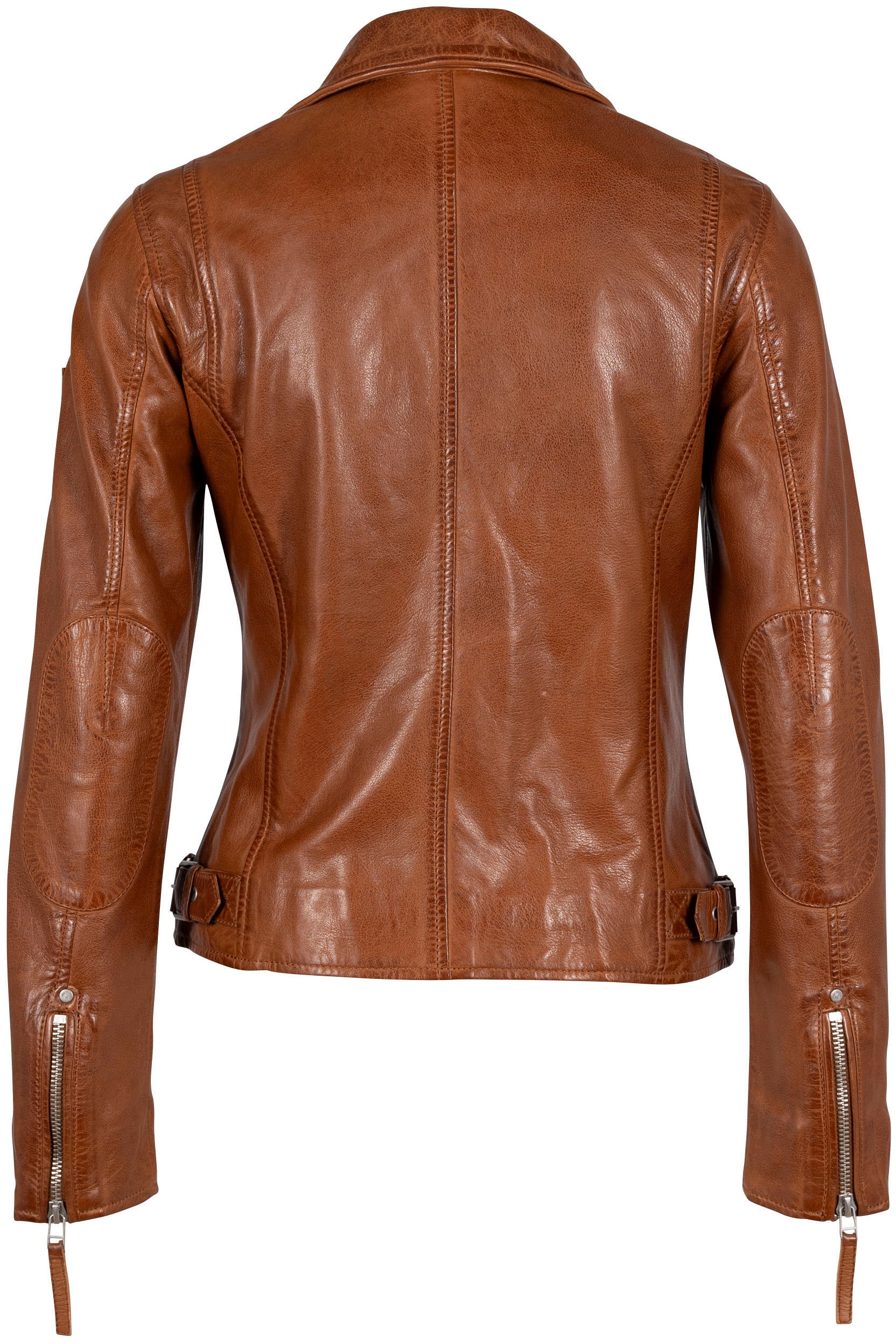 Mauritius Lederjacke »MWPaige« im Biker-Style asymetrischem Reissverschluss, Reverskragen