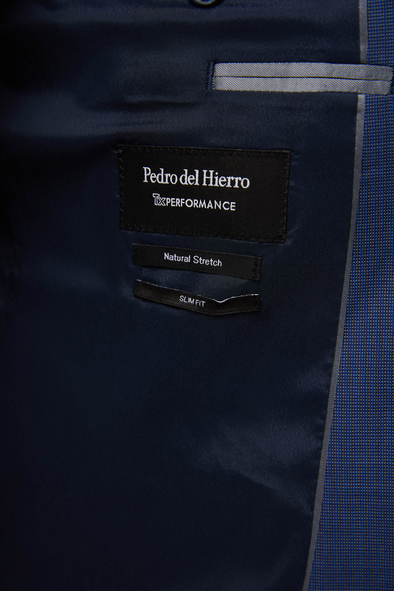 Blazer azul de corte justo - Azul
