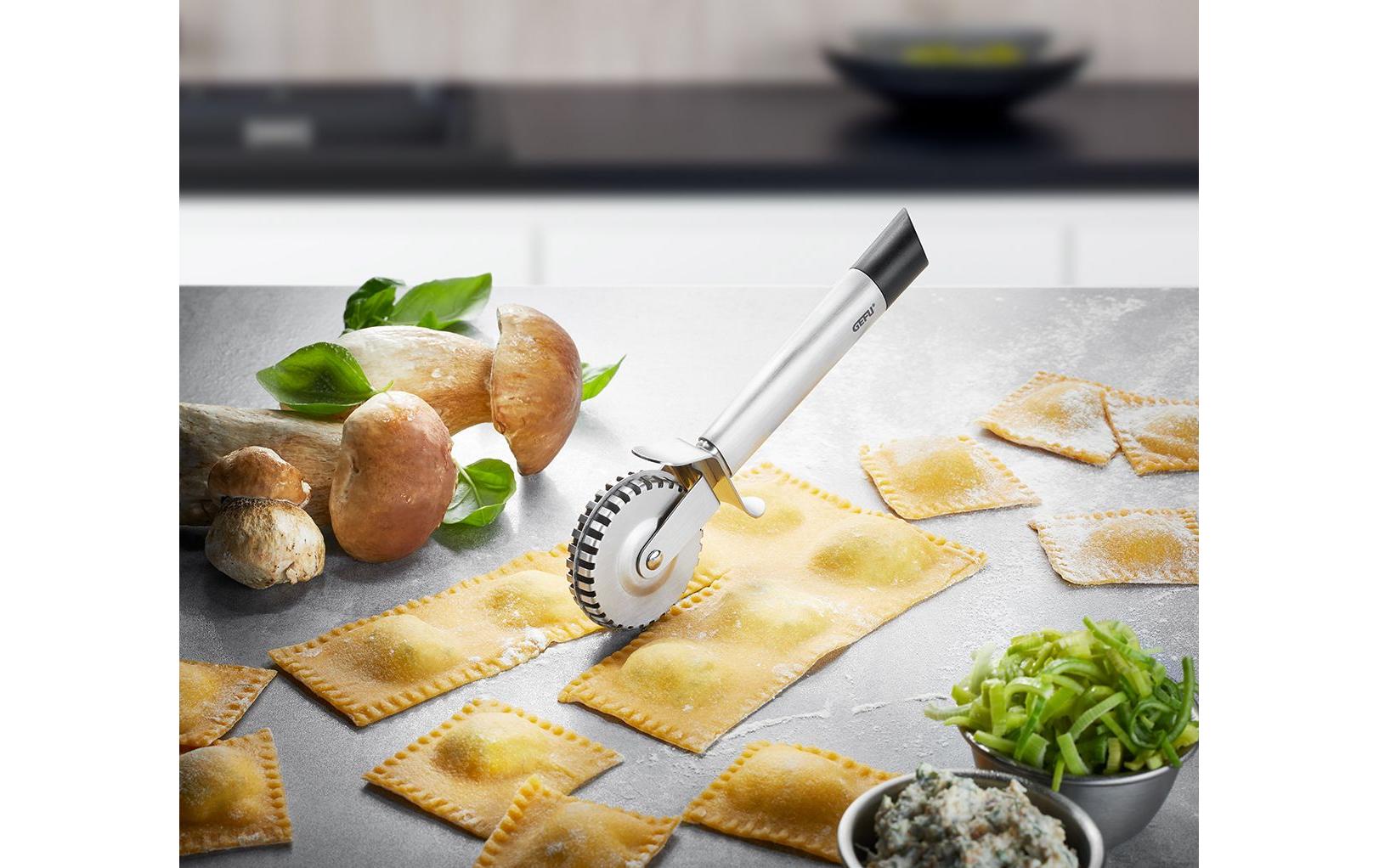 Teigrad Primeline EdelstahlRavioli- und Maultaschenrad