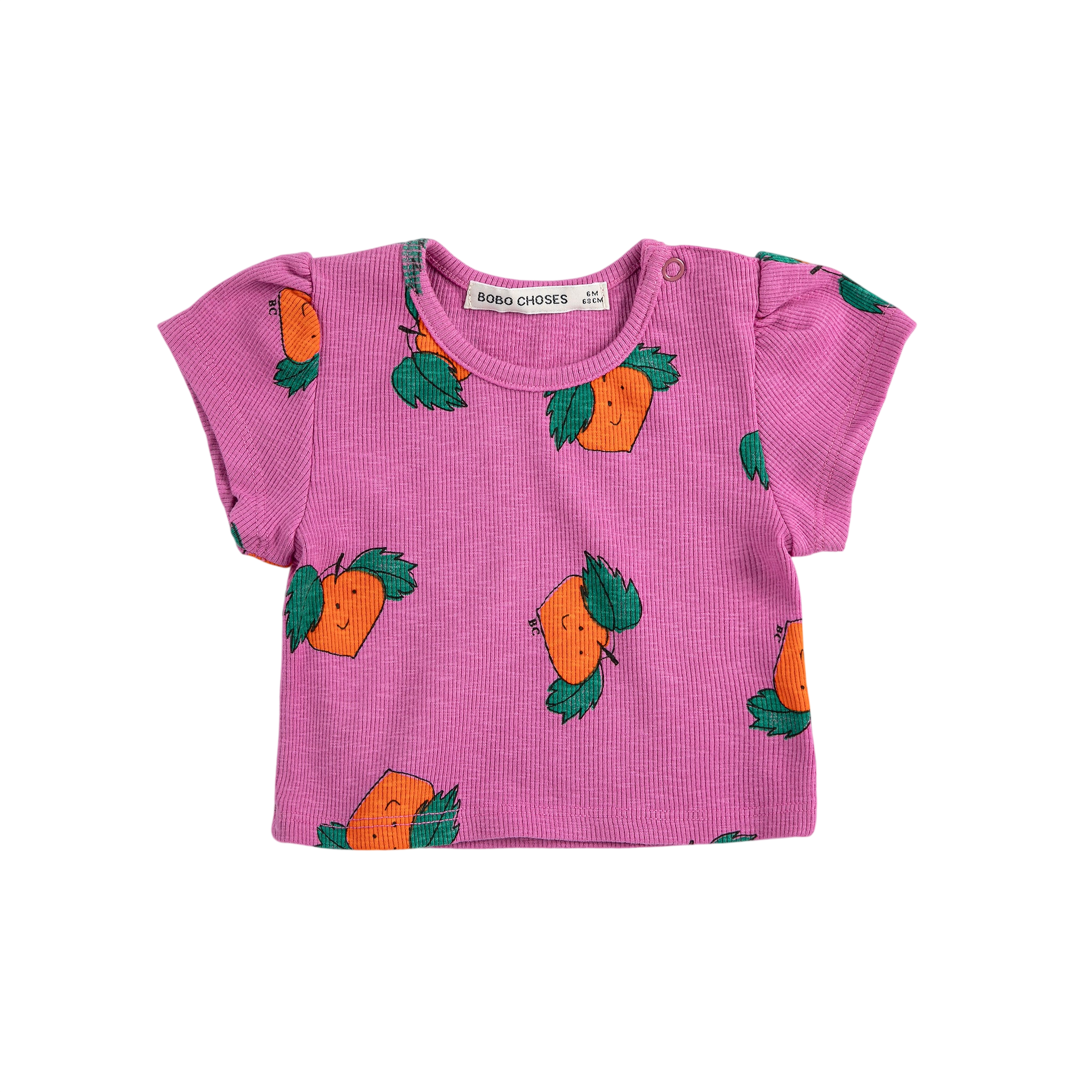 Baby T-Shirt Tangerine Fuchsia