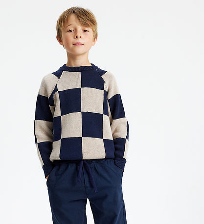 The New Bluse - Strik - TNLorry Jacquard - Navy Blazer Check