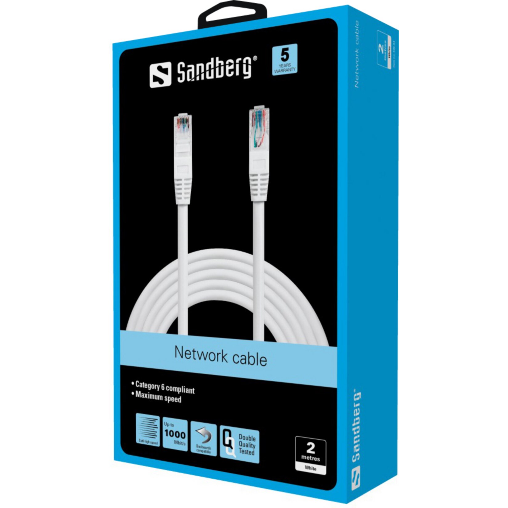 SANDBERG Netzwerkkabel UTP Cat6 2 m