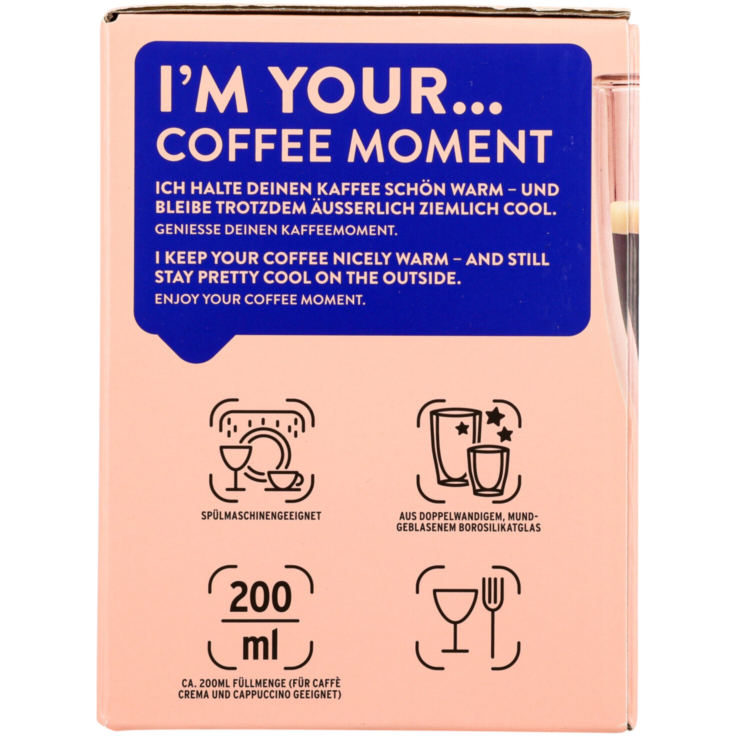 Tchibo Café Crème doppelwandiges Gläser-Set, 0.2l