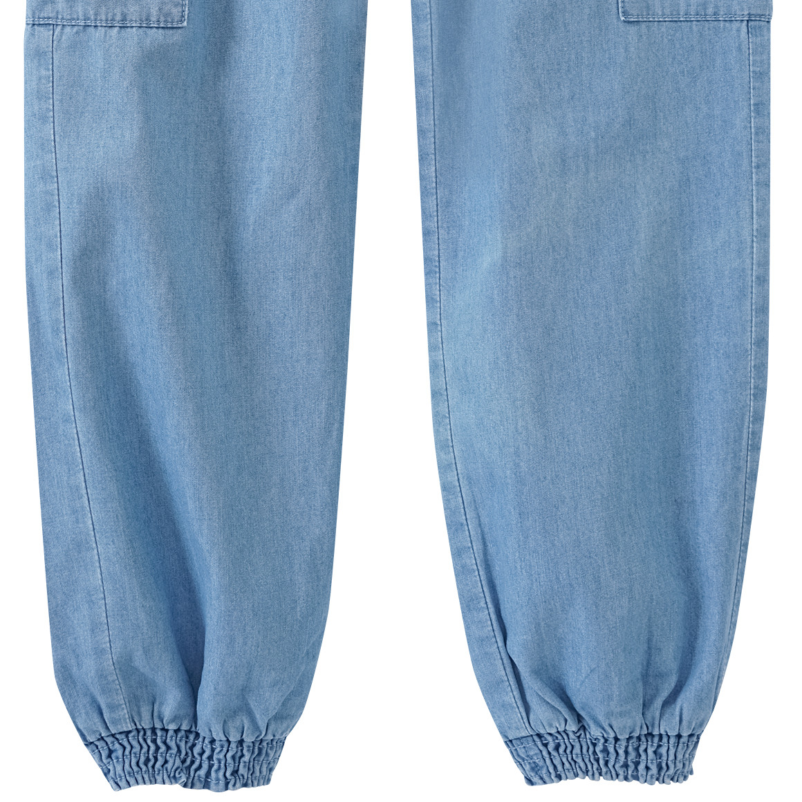 Topolino Mädchen Cargohose aus leichtem Denim hellblau