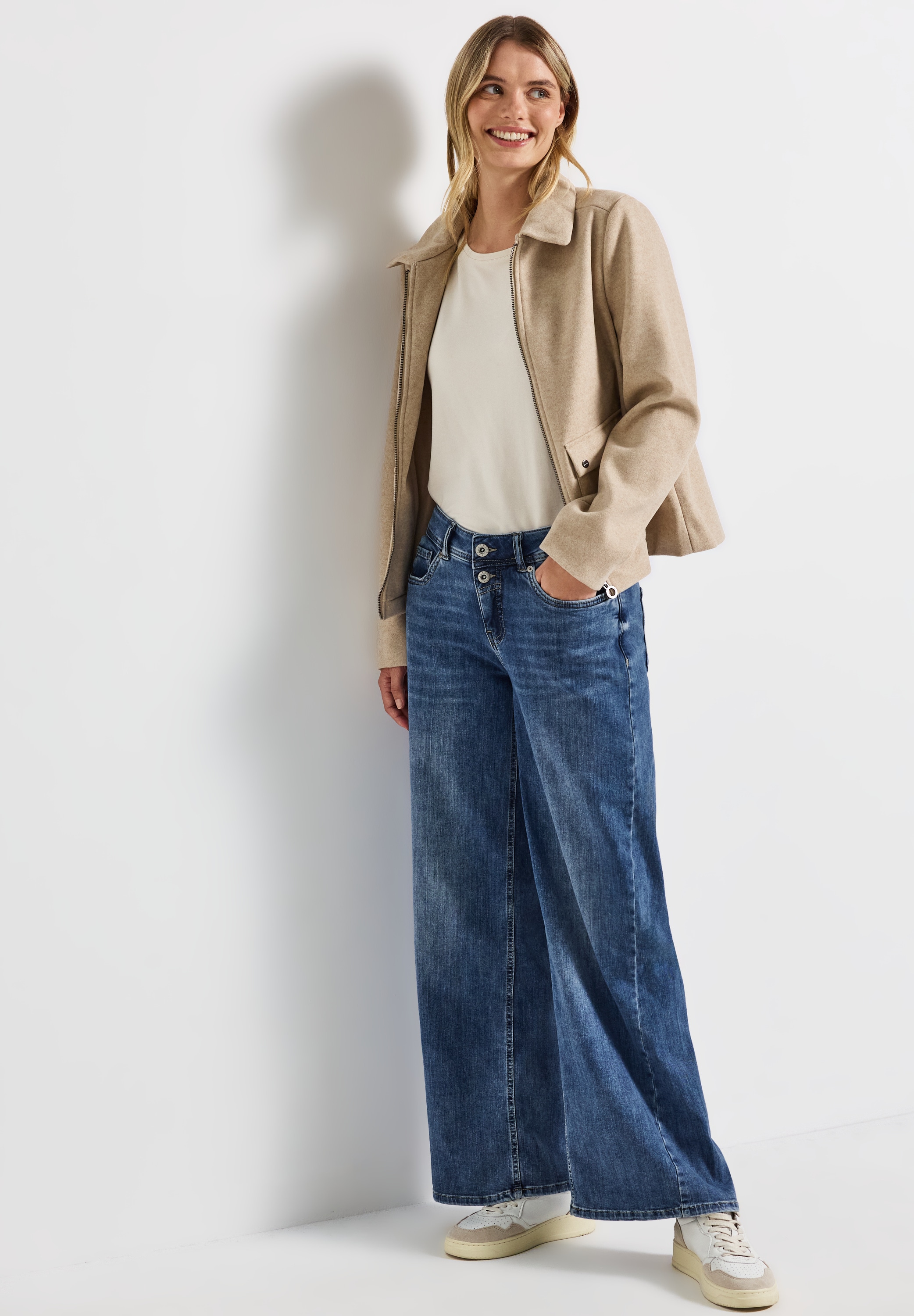 STREET ONE Weite Jeans »STYLE PALAZZO« Loose Fit, mit Stretch, 5-Pocket-Style