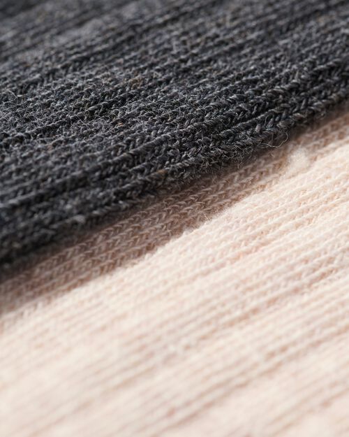 2 paires de collants épais enfant avec coton beige