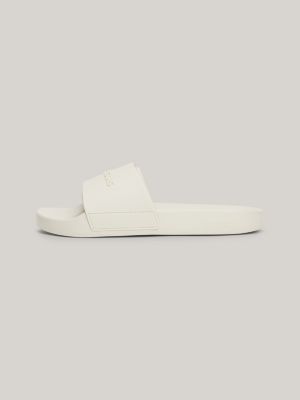 Chinelo de piscina com logotipo em relevo