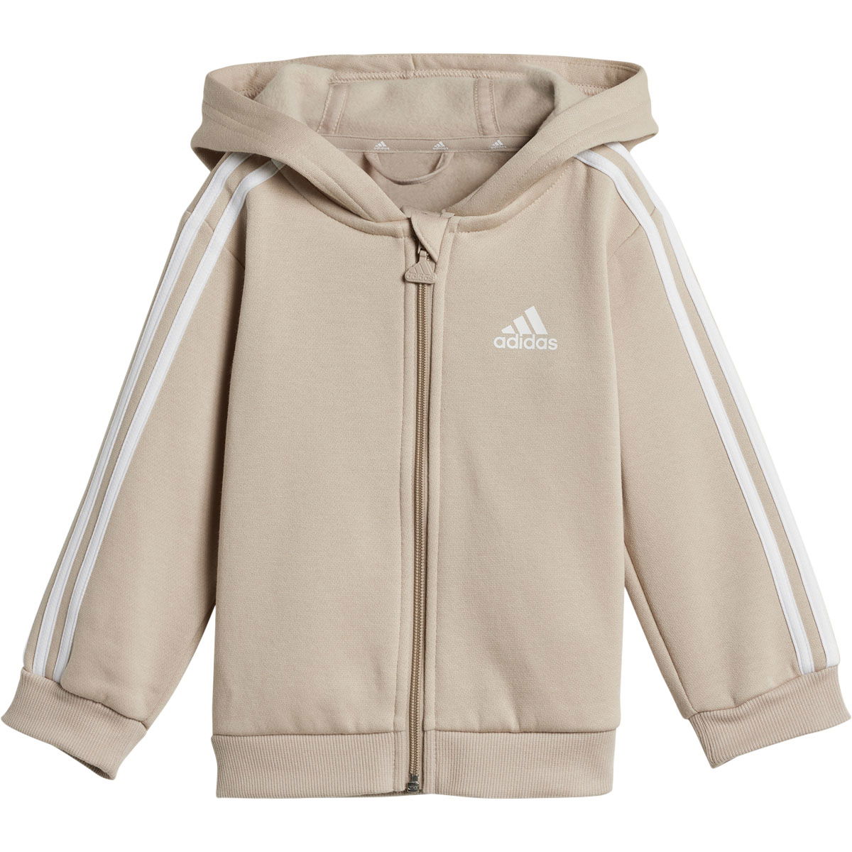 adidas 3-Stripes Full Zip Hood Joggingsæt Børn