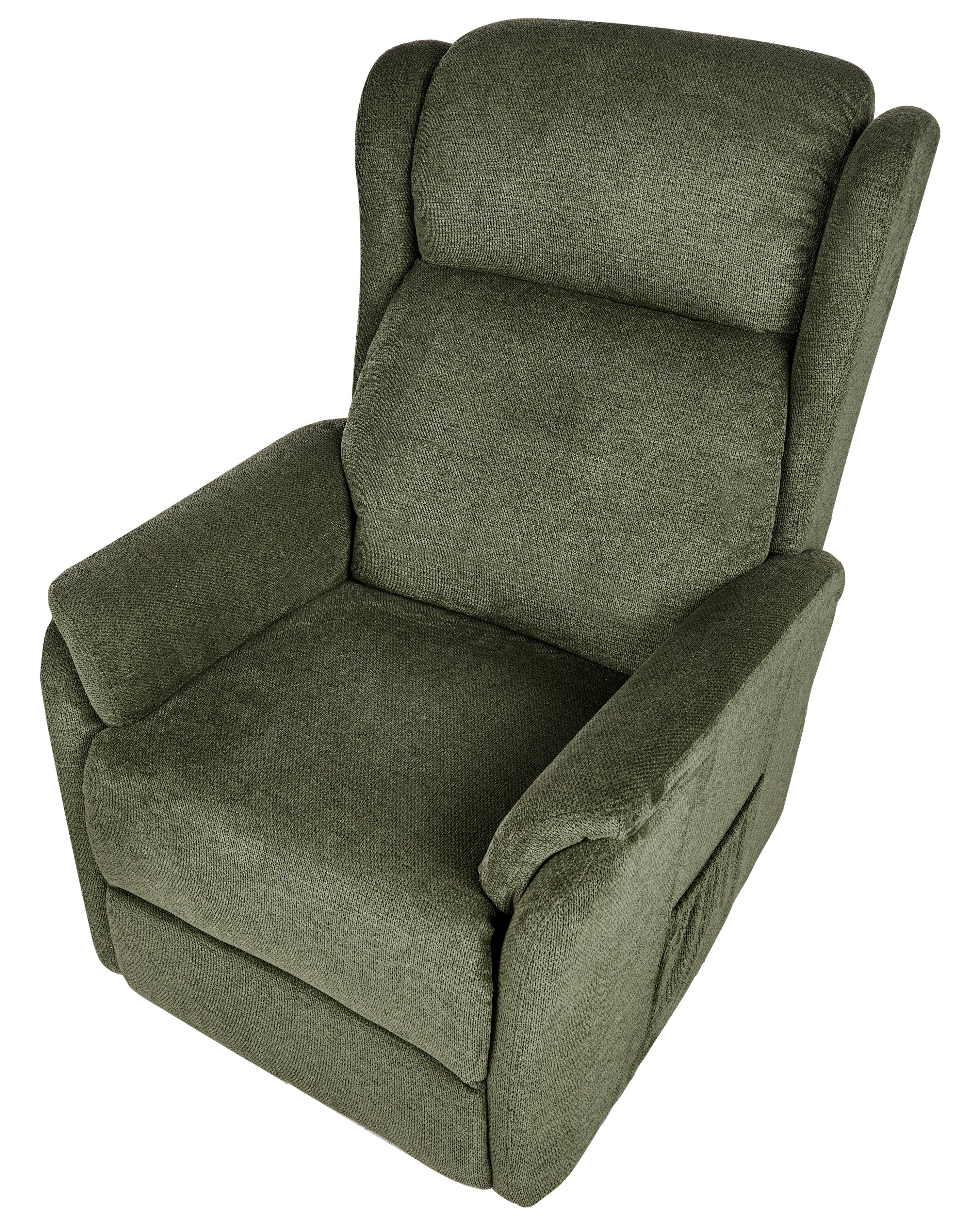 Elektrische relaxfauteuil ELEGY inclusief voetensteun Stof Groen