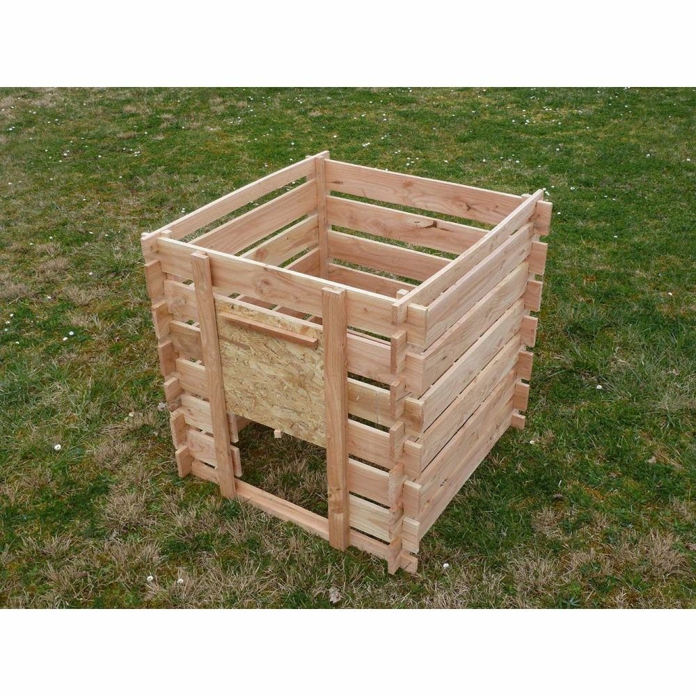 Composteur en bois de douglas naturel 700 litres