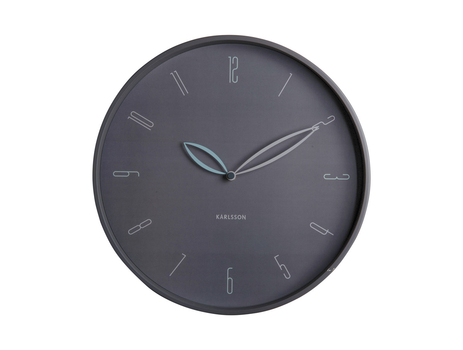 Wall clock Petals dark grey