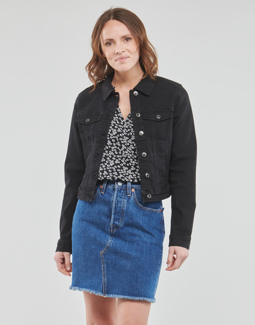 Vero Moda - VMLUNA LS SLIM DNM JACKET MIX GA NOOS - Noir