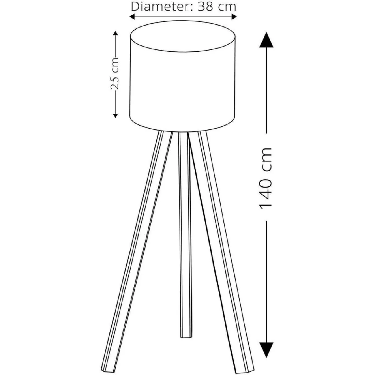 Hanah Home Lampadaire MDF et PVC