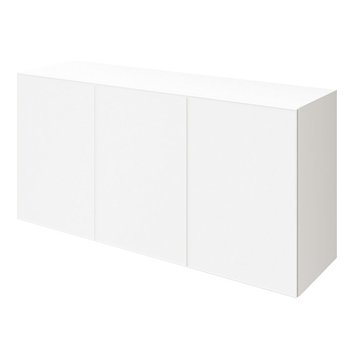 Buffet 3 portes blanc GoodHome Atomia H. 75 x L. 150 x P. 47 cm