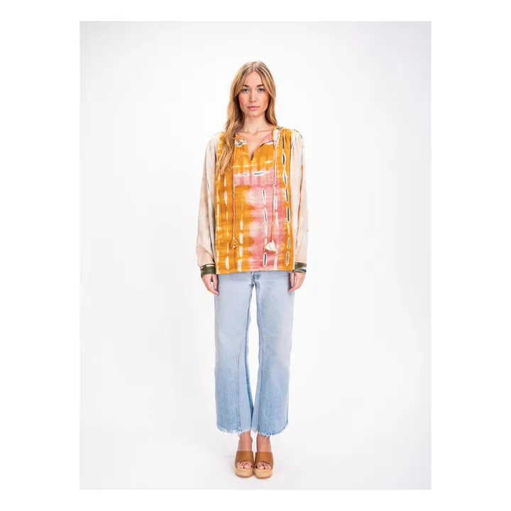 Virginie de Vinster Blouse Tie and Dye | Rose
